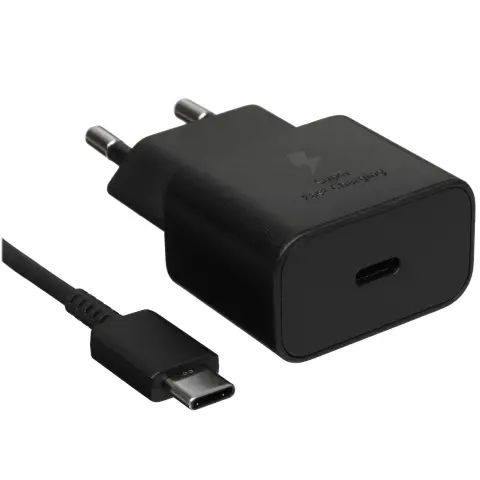 СЗУ Samsung 25W PD USB-C Adapter 2 Pin (EP-T2510NBE-2PIN) Black
