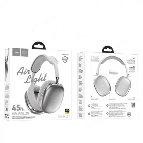 Bluetooth-наушники полноразмерные Hoco W35 Air (Silver)